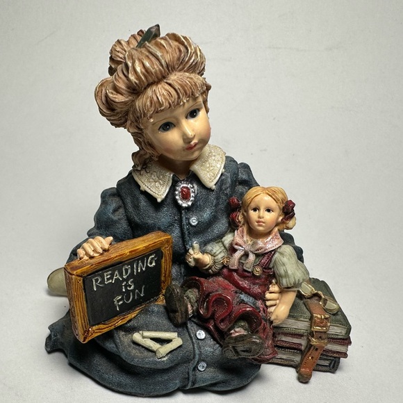 Yesterday's Child Dollstone Collection Michelle Reading Is Fun Teacher 1995 - Picture 3 of 12